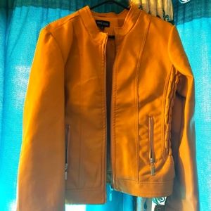Yellow leather jacket